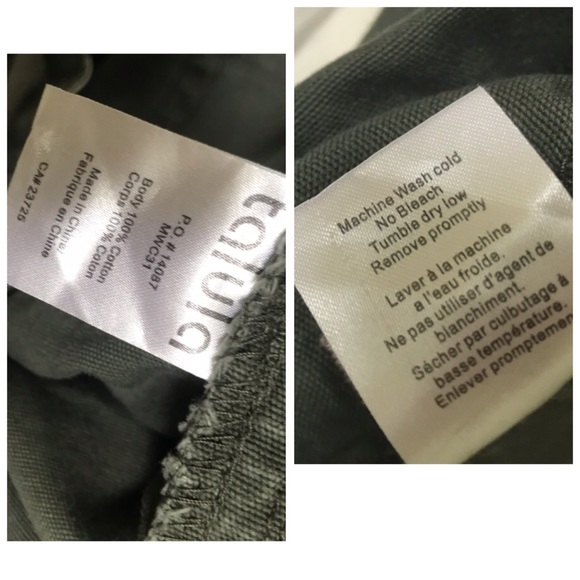 Aritzia Talula Cargo Military Cotton Pants Pockets Straight Leg Jogger Zipper 6 - Picture 12 of 16